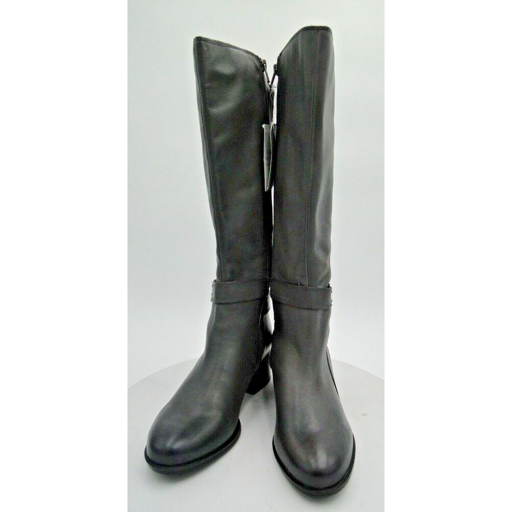 Naturalizer Women's Size 7.5 Gray Kelso Leather knee high boots Zip-up New